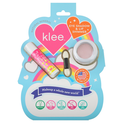 Klee Naturals Eyeshadow+Lip Shimmer Set (Primrose Shimmer) 天然礦物眼影及唇蜜組合 (粉紅色)