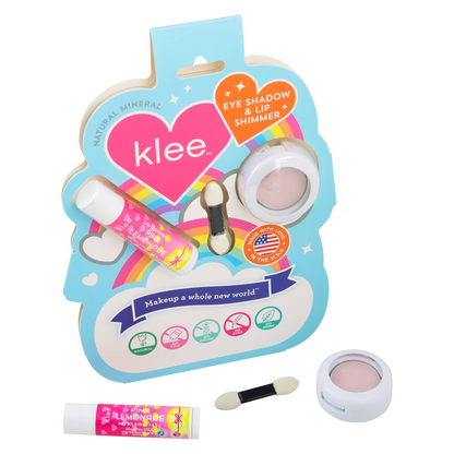 Klee Naturals Eyeshadow+Lip Shimmer Set (Primrose Shimmer) 天然礦物眼影及唇蜜組合 (粉紅色)