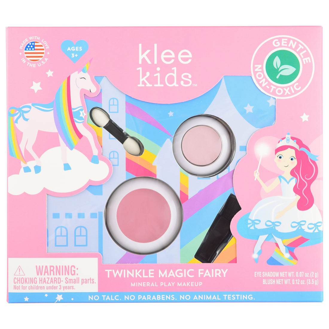 Klee Kids Pressed Eyeshadow &amp; Blush Set 2PC (Twinkle Magic Fairy) 天然礦物眼影胭脂2件組合 (魔幻精靈)