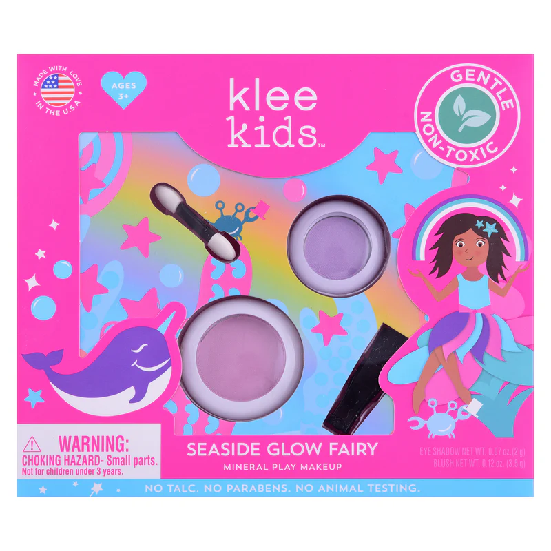 Klee Kids Pressed Eyeshadow &amp; Blush Set 2PC (Seaside Glow Fairy) 天然礦物眼影胭脂2件組合 (海邊精靈)