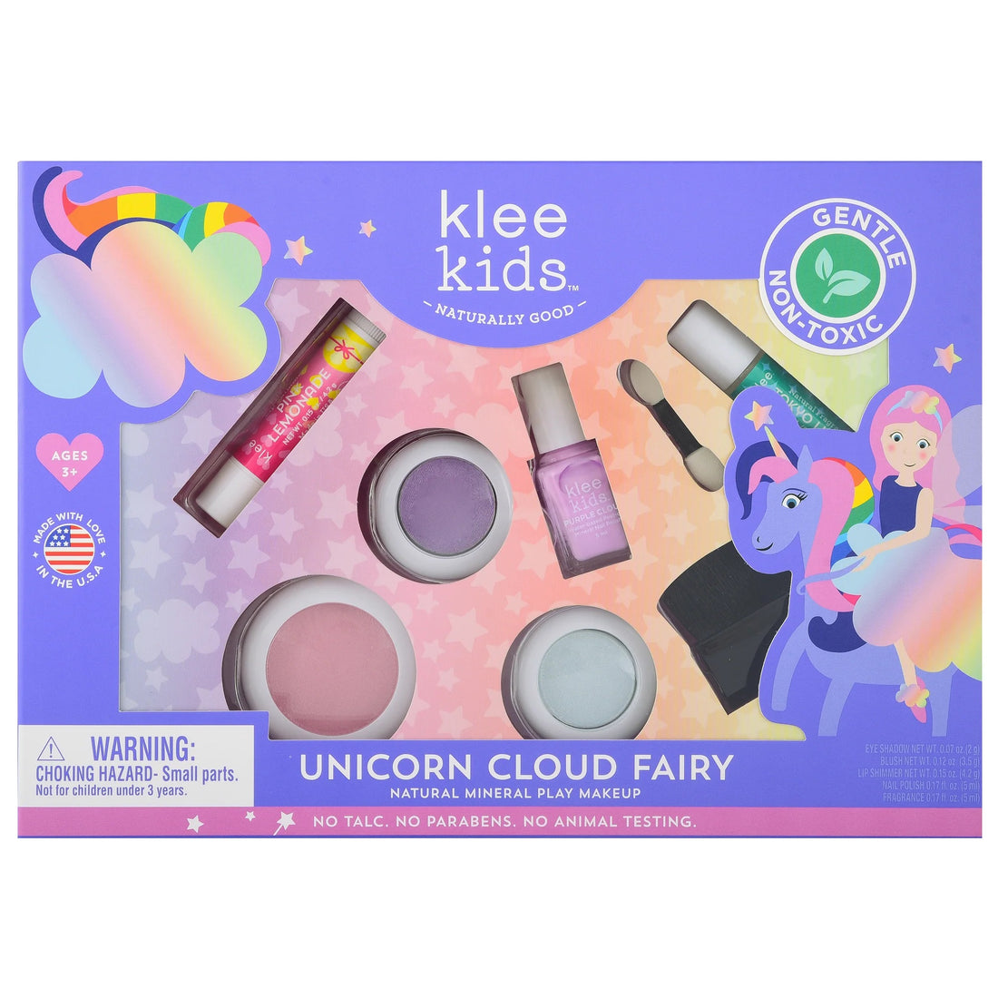 Klee Kids Deluxe Makeup 6PC Kit (Unicorn Cloud Fairy) 天然礦物彩妝香水組合 (彩雲精靈)