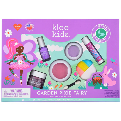 Klee Kids Pressed Powder Makeup 5PC Kit (Garden Pixie Fairy) 天然礦物彩妝5件組合 (花仙精靈)