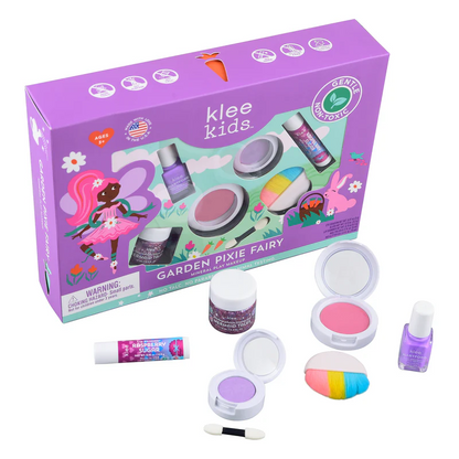 Klee Kids Pressed Powder Makeup 5PC Kit (Garden Pixie Fairy) 天然礦物彩妝5件組合 (花仙精靈)