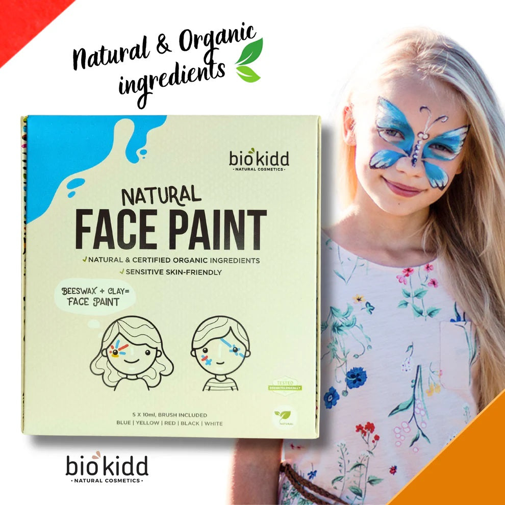 BioKidd Natural Face Paint 10ml x 5 (Colours) 天然臉譜彩繪 (5色)