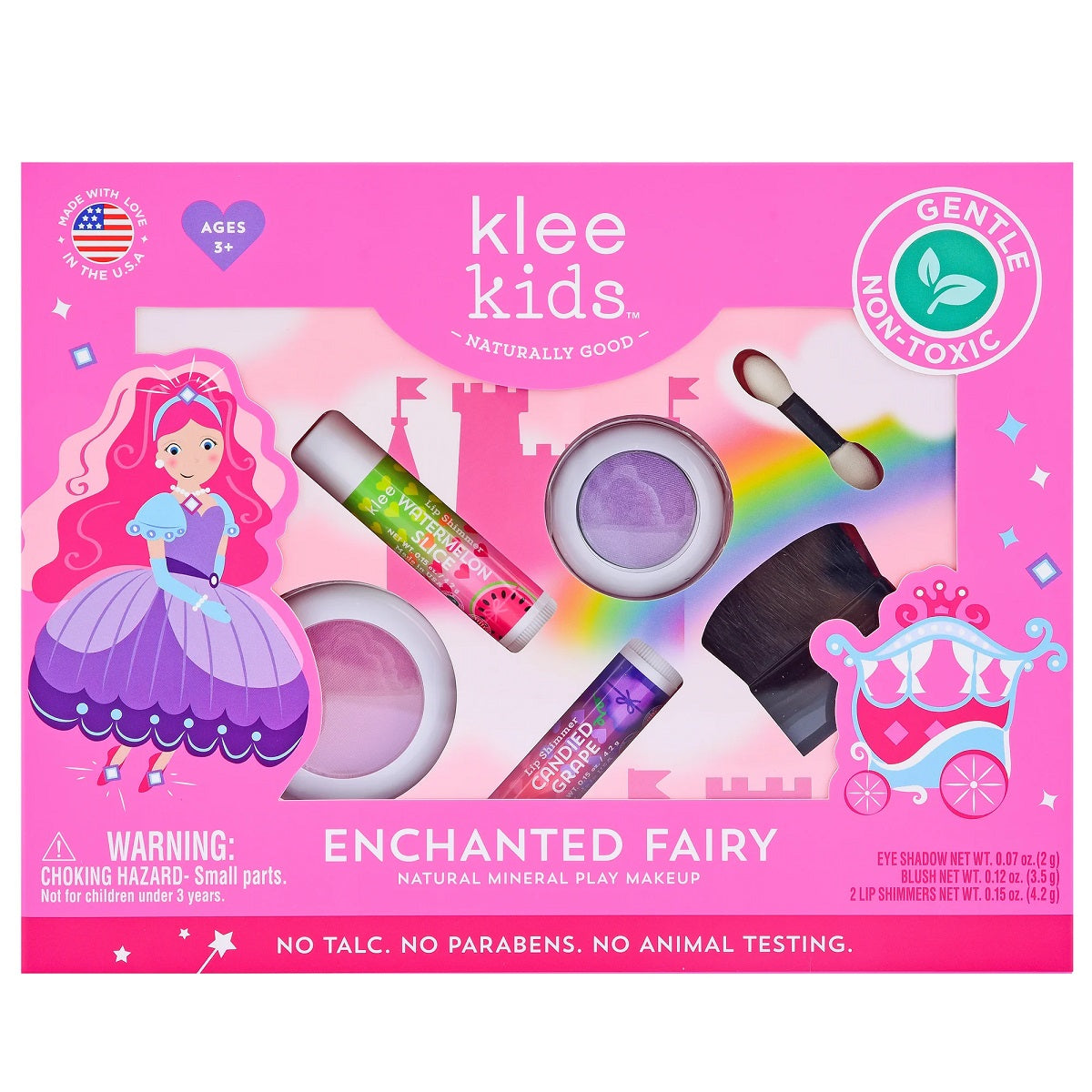 Klee Kids Pressed Powder 4PC Kit (Enchanted Fairy) 天然礦物彩妝4件組合 (迷人精靈)