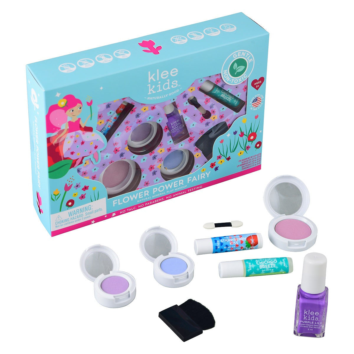 Klee Naturals Deluxe Makeup 6PC Kit (Flower Power Fairy) 天然礦物彩妝香水組合 (繁花精靈)